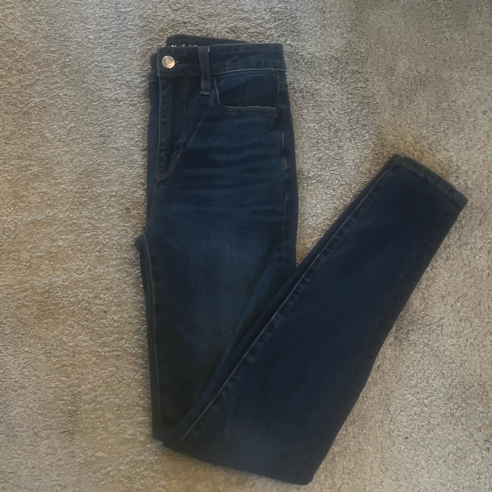 American Eagle blue jeans, size 0
